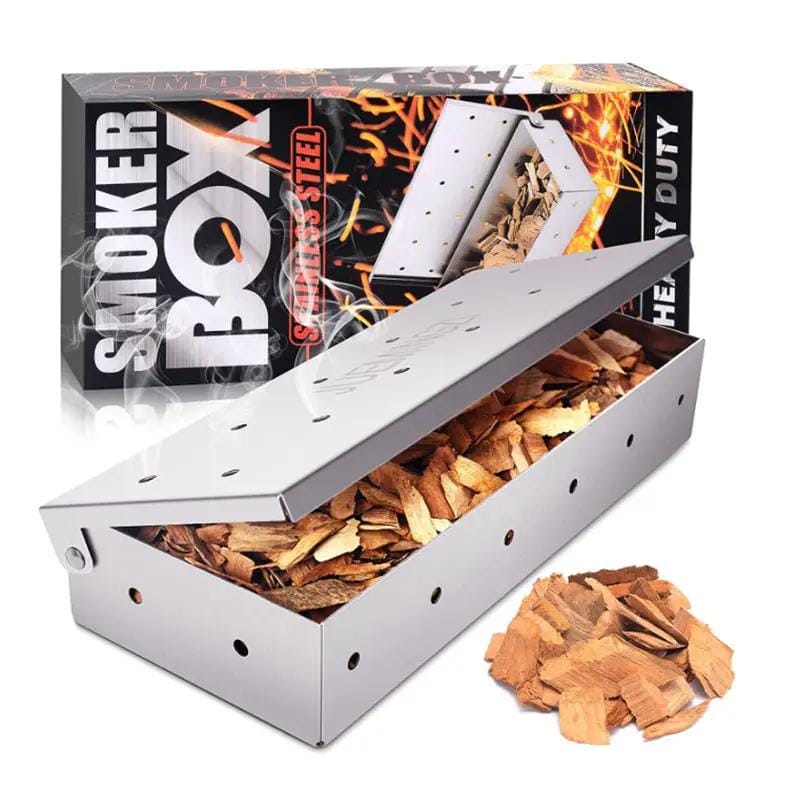 g8buynz g8buynz Smoker Box for BBQ Grill Wood Chips -  Stainless Steel Smoker Box for BBQ Grill Wood Chips -  Stainless Steel
