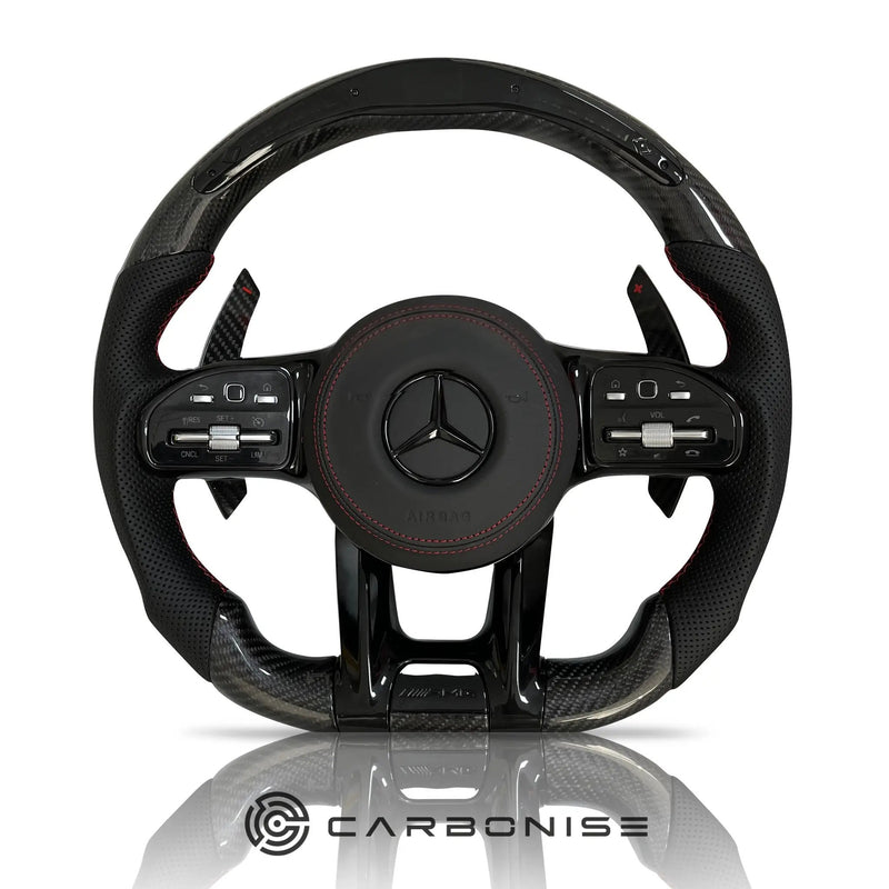 Mercedes-Benz Steering Wheel (Carbon Fiber+Perforated Leather) #51 by CARBONISE