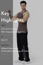 Ribbed Tank Brown by Fuaark Nz