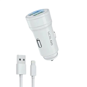 Mobigo Dual USB Car Charger With Lightning Cable GO221L by 9eight5