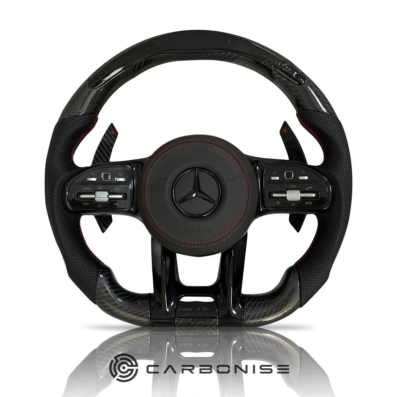 Mercedes-Benz Steering Wheel (Carbon Fiber+Perforated Leather) #06 by CARBONISE