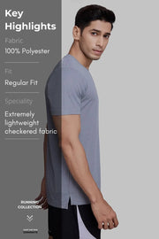 Checks Running T-shirt Ultimate Grey by Fuaark Nz