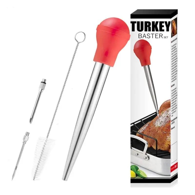 g8buynz g8buynz Turkey Baster, Baster set of 4, Baster syringe needles and Cleaning Brush, red Turkey Baster, Baster set of 4, Baster syringe needles and Cleaning Brush, red