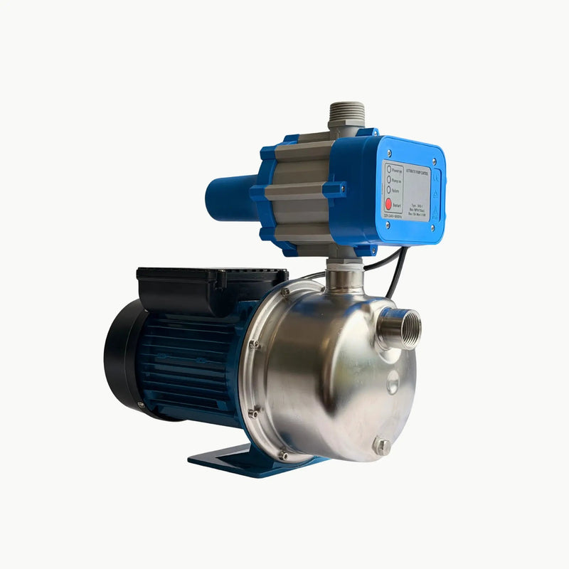 Kaha Flow Series Self-Priming Jet Pump with Pressure Controller - Stainless Steel, Tank & Shallow Well NZ by Filtration Station NZ