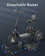 Kiwi eRide Kiwi eRide 3 Wheel Electric Scooter with Seat Gyroor C5 3 Wheel Electric Scooter with Seat Gyroor C5