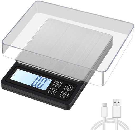 Digital Pocket Scale with USB Rechargeable 3000g/0.1g by salelink.co.nz