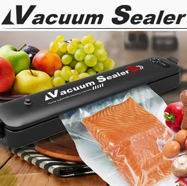 Food Vacuum Sealer Meat Packing Machine Sealing Automatic Saver Packer + 5 BAGS by dealonline.co.nz