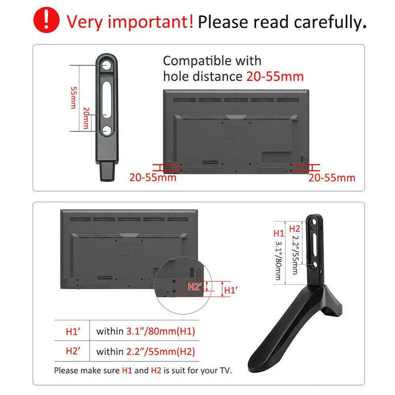 Universal TV Stand Base for 32- 65Inch TV by salelink.co.nz
