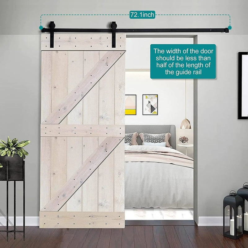 Barn Door Hardware Kit 1.83M by salelink.co.nz