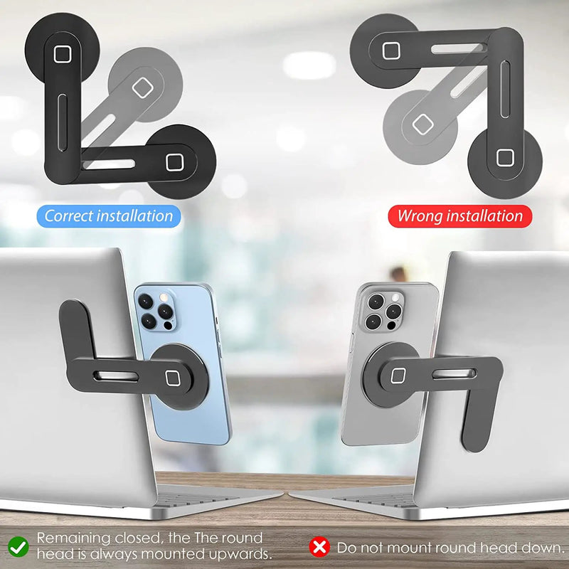 New Magnetic Laptop Phone Holder Gray by salelink.co.nz