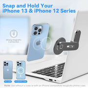New Magnetic Laptop Phone Holder Gray by salelink.co.nz