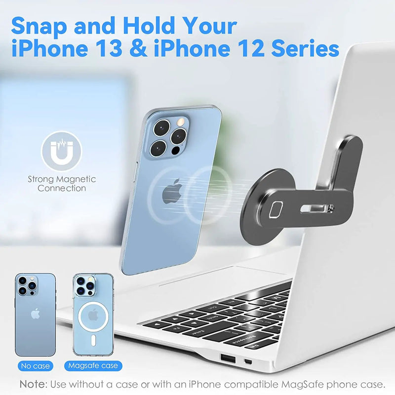 New Magnetic Laptop Phone Holder Gray by salelink.co.nz
