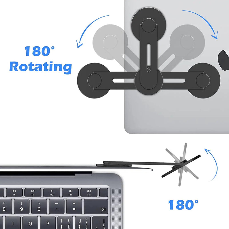 Magnetic Laptop Phone Holder - black by salelink.co.nz