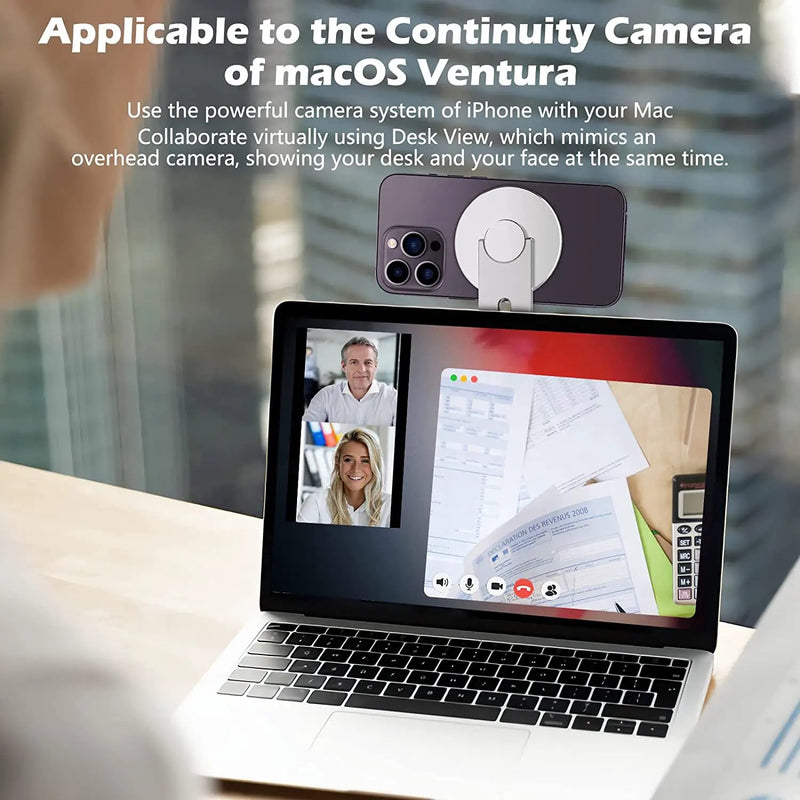 New Magnetic Laptop Phone Holder Silver by salelink.co.nz