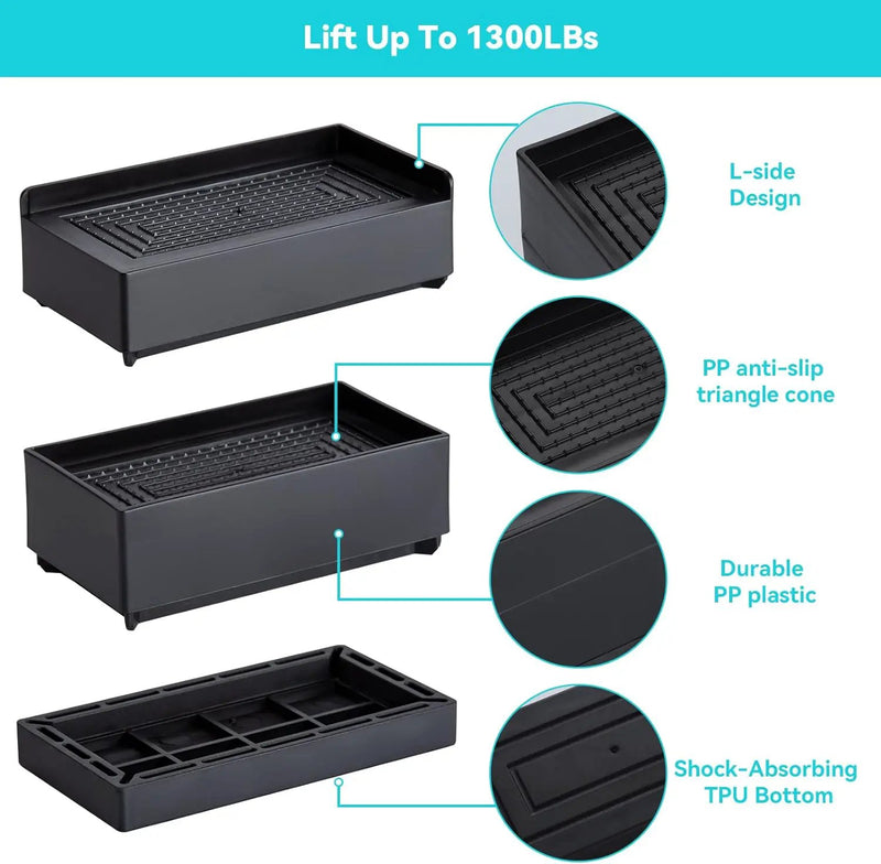 4Pcs Furniture Risers 7.5cm by salelink.co.nz