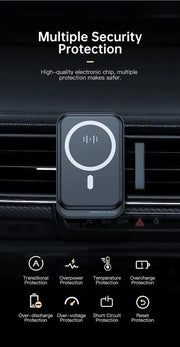 Magnetic Wireless Car Charger Black by salelink.co.nz