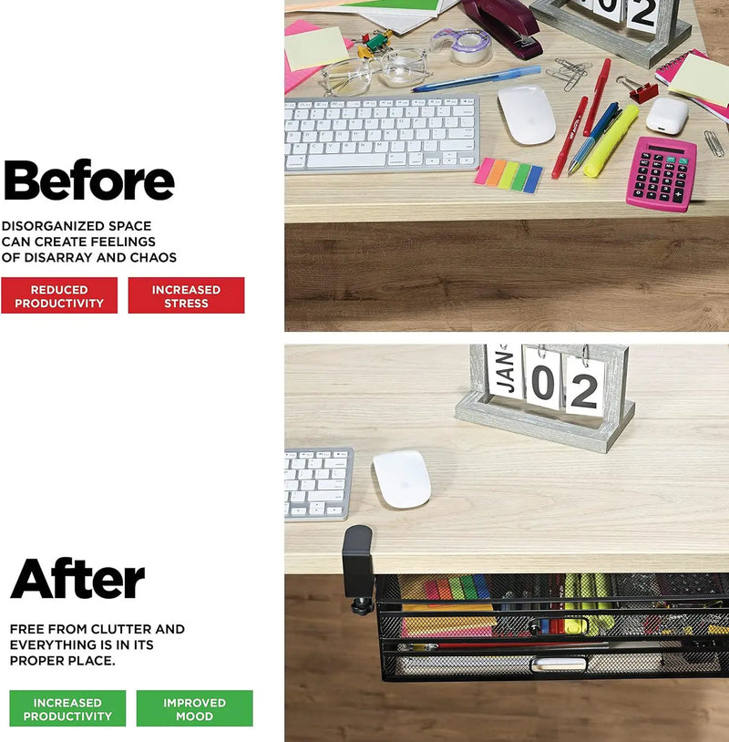 Under Desk Drawer Organizer by salelink.co.nz