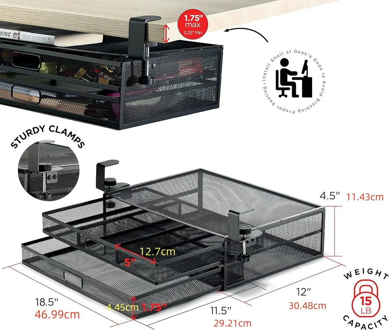 Under Desk Drawer Organizer by salelink.co.nz