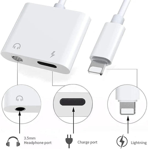 2 in 1 Dual Lightning Audio Charge Adapter by salelink.co.nz