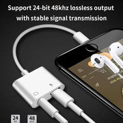 2 in 1 Dual Lightning Audio Charge Adapter by salelink.co.nz