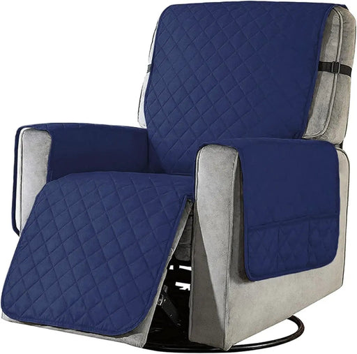 Recliner Sofa Chair Cover Navy-L by salelink.co.nz