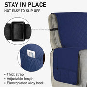 Recliner Sofa Chair Cover Navy-L by salelink.co.nz