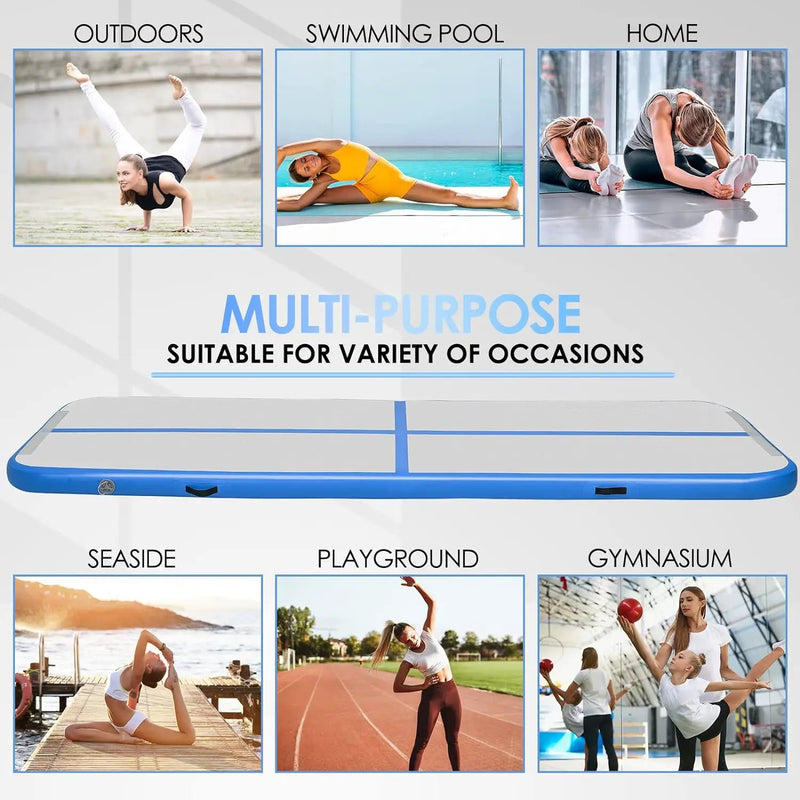 Air Track Gym Mat Blue-5x1x0.1m by salelink.co.nz