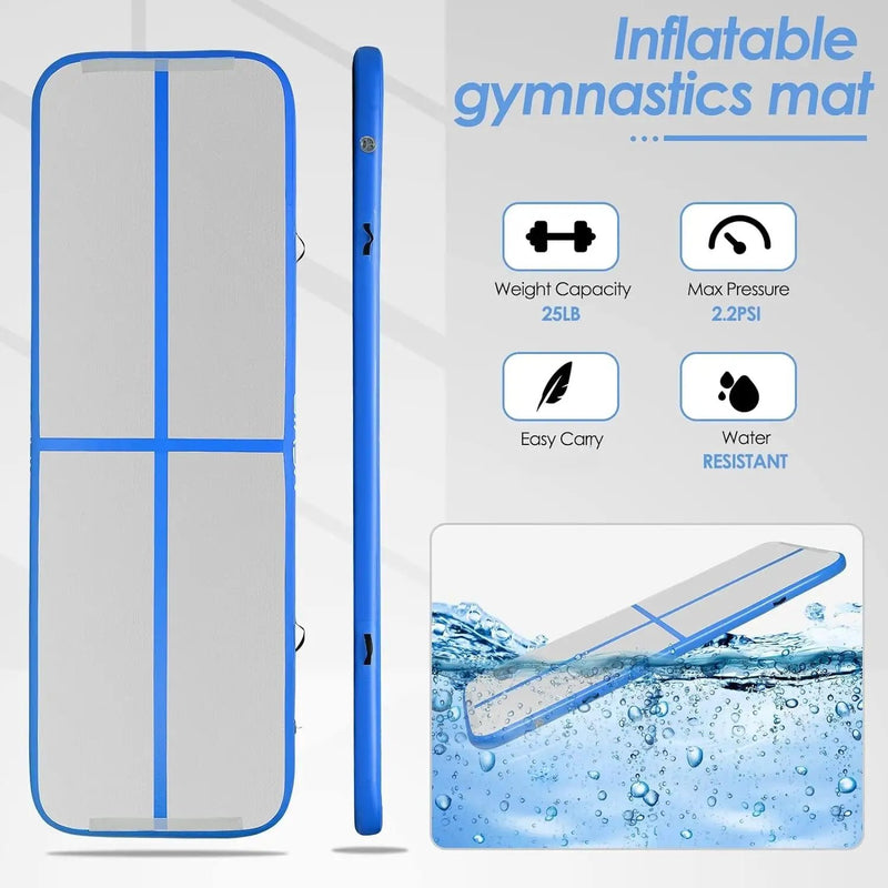 Air Track Gym Mat Blue-3x1x0.1m by salelink.co.nz