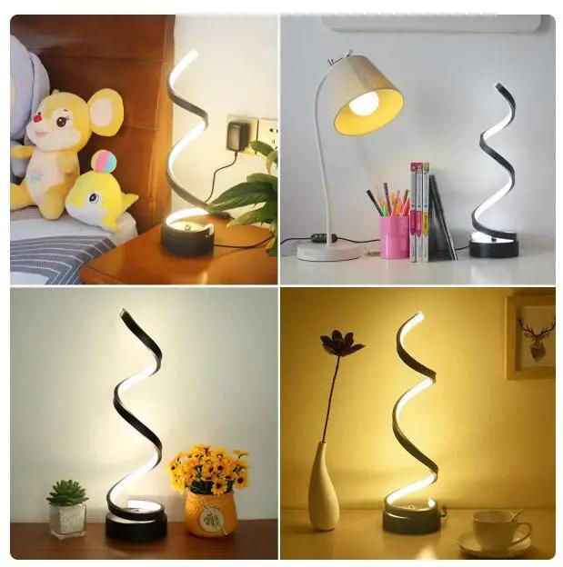 Spiral LED Table Lamp by salelink.co.nz