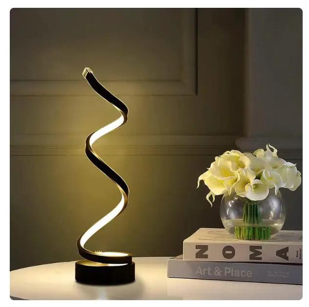 Spiral LED Table Lamp by salelink.co.nz