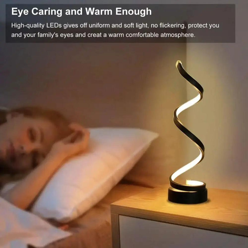 Spiral LED Table Lamp by salelink.co.nz