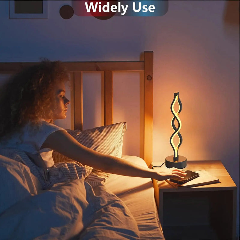 Spiral LED Table Lamp by salelink.co.nz