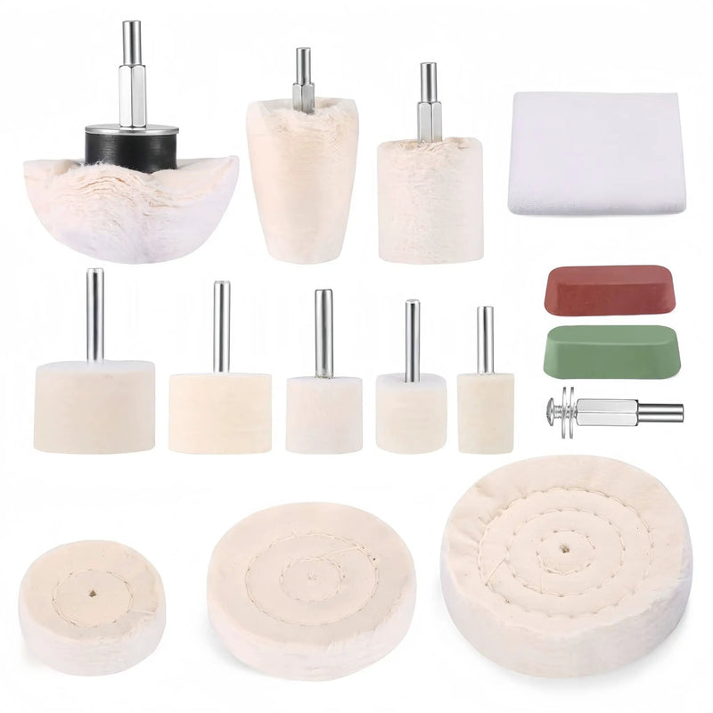 15Pcs Car Polishing Pads for Drill Kit by salelink.co.nz