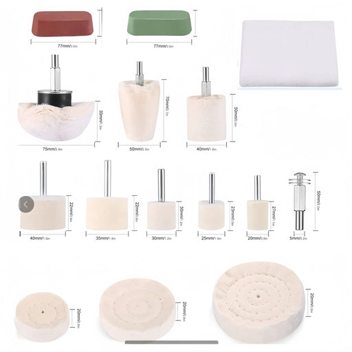 15Pcs Car Polishing Pads for Drill Kit by salelink.co.nz