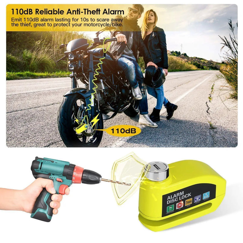 Motorcycle Alarm Disc Lock by salelink.co.nz