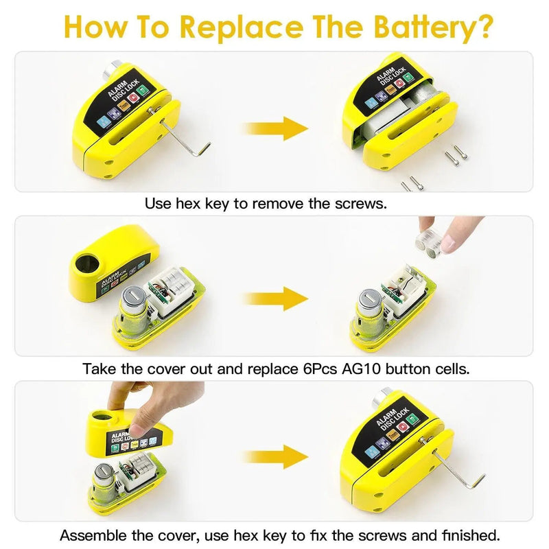 Motorcycle Alarm Disc Lock by salelink.co.nz