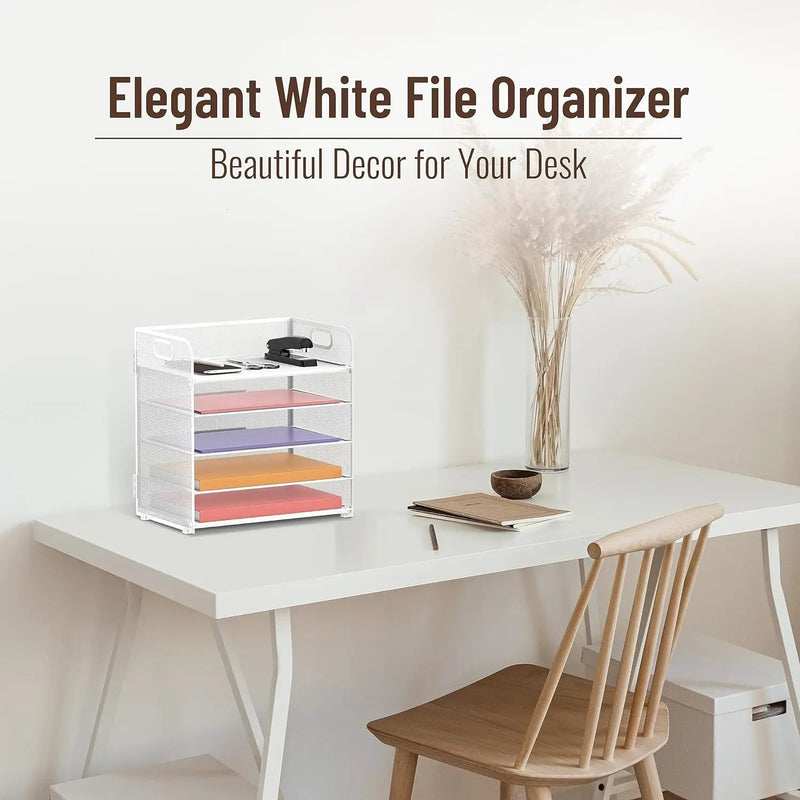 5 Tier Paper Letter Tray Organizer by salelink.co.nz