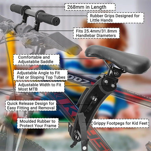 Upgraded Bike Child Seat with Handlebar by salelink.co.nz