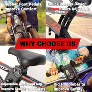 Upgraded Bike Child Seat with Handlebar by salelink.co.nz