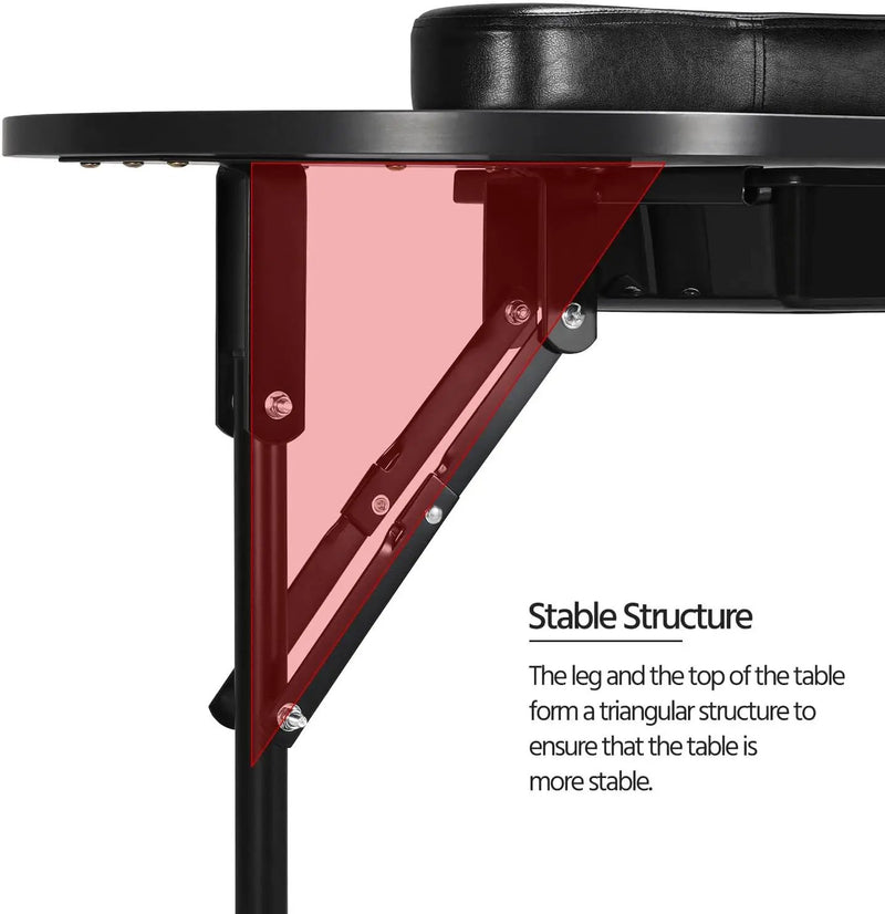 Folding Manicure Table Black by salelink.co.nz
