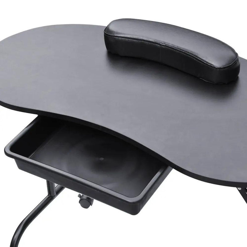 Folding Manicure Table Black by salelink.co.nz