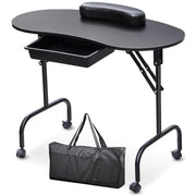 Folding Manicure Table Black by salelink.co.nz