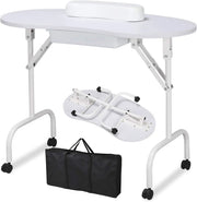 Folding Manicure Table White by salelink.co.nz