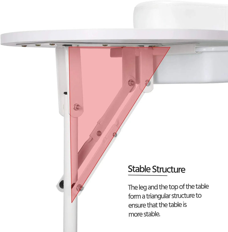 Folding Manicure Table White by salelink.co.nz