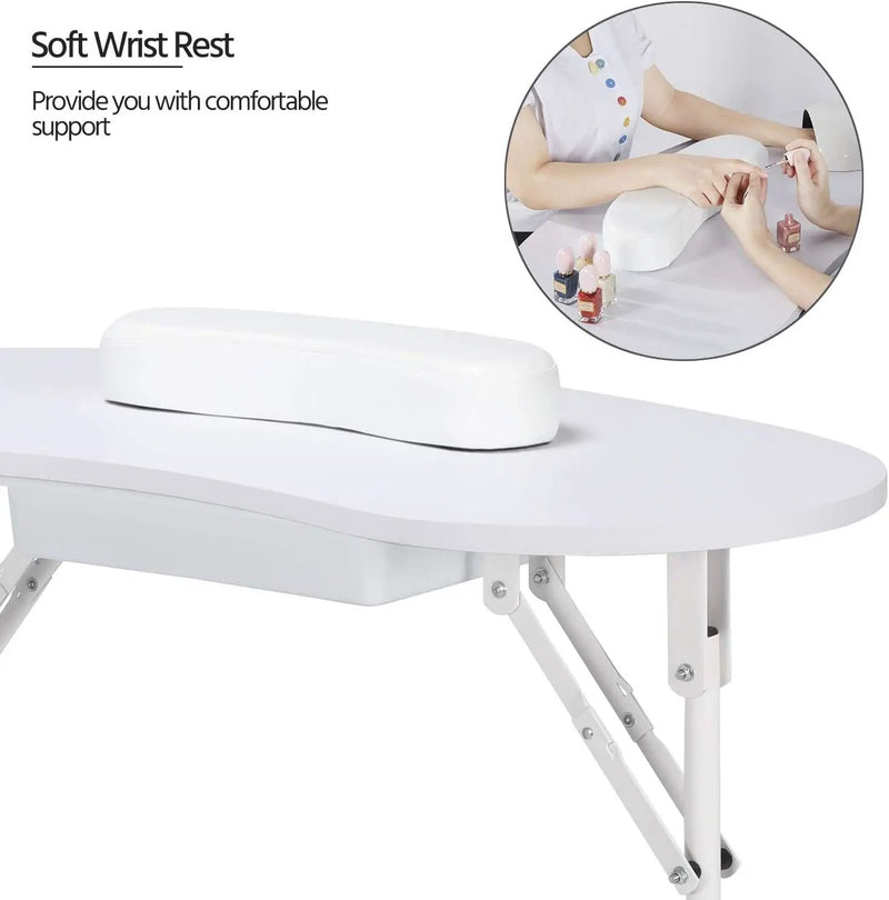 Folding Manicure Table White by salelink.co.nz
