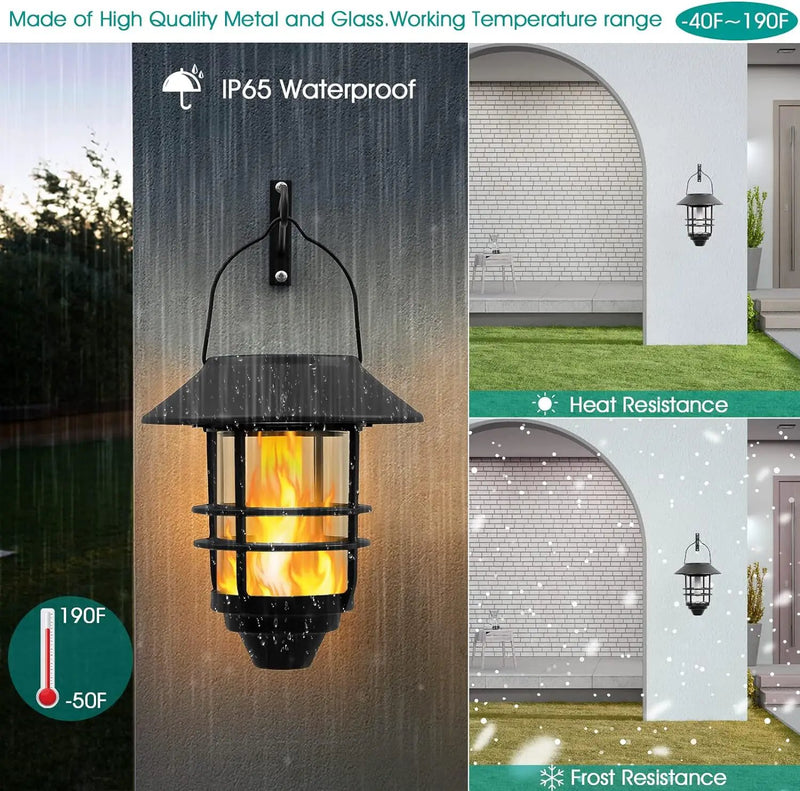 2Pcs Solar Outdoor Hanging Lantern by salelink.co.nz