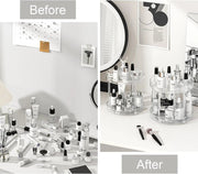 2 Tier Lazy Susan Turntable Organizer Spice Rack Makeup Organizer by salelink.co.nz