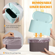 Desktop Trash Can with Lid by salelink.co.nz