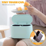 Desktop Trash Can with Lid by salelink.co.nz