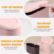 Desktop Small Trash Can Pink by salelink.co.nz